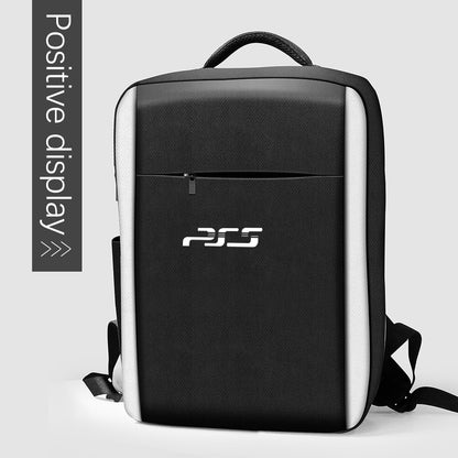Eva Host Storage  Bag Multifunction Shockproof Shoulder Bag Gamepad Accessories Host Travel Portable Backpack Compatible For Ps5 black