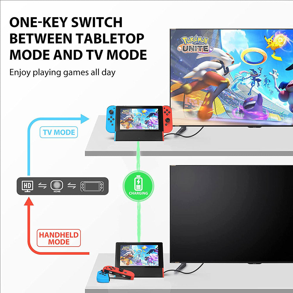 Portable TV Dock Station for Nintendo Switch switch Oled Black Blue