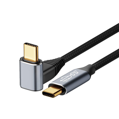 Hd Video Output Cable 100w 10gbps Usb-c 3.1 Full-featured Three-dimensional Elbow Cable Compatible For Steam Deck C Male to C Male 0.5m