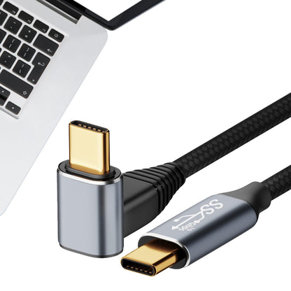 Hd Video Output Cable 100w 10gbps Usb-c 3.1 Full-featured Three-dimensional Elbow Cable Compatible For Steam Deck C Male to C Male 0.5m