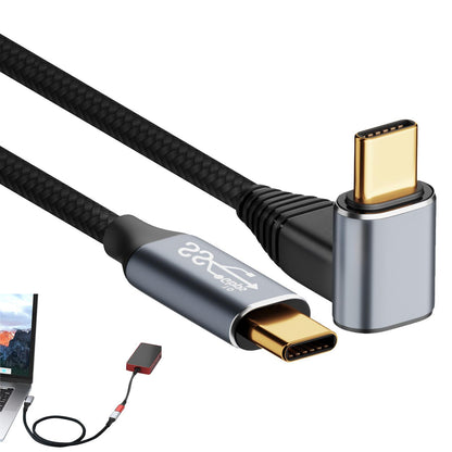 Hd Video Output Cable 100w 10gbps Usb-c 3.1 Full-featured Three-dimensional Elbow Cable Compatible For Steam Deck C Male to C Male 0.5m