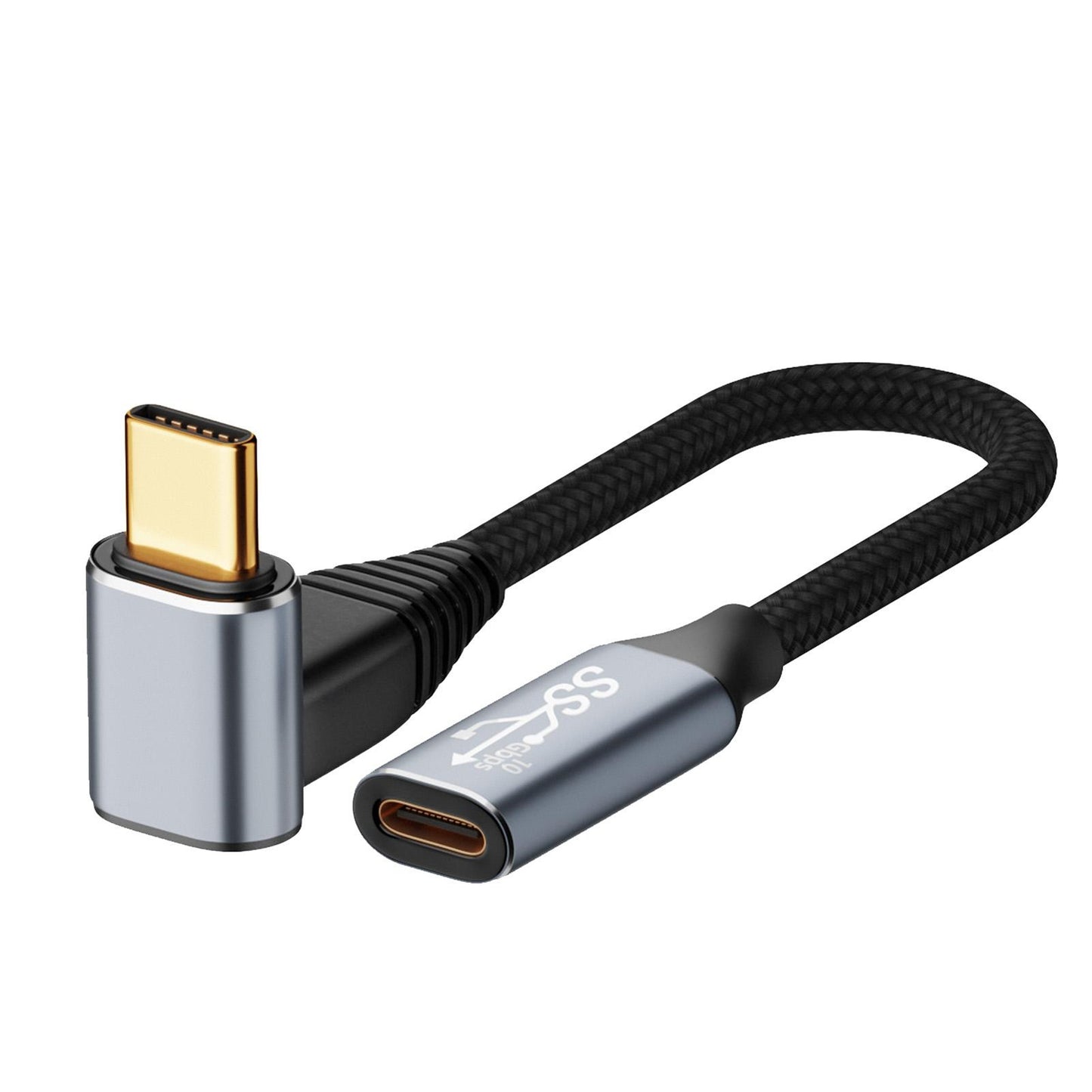 Hd Video Output Cable 100w 10gbps Usb-c 3.1 Full-featured Three-dimensional Elbow Cable Compatible For Steam Deck C Male to C Male 0.5m