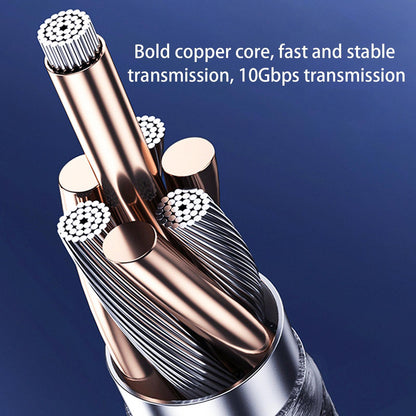 Hd Video Output Cable 100w 10gbps Usb-c 3.1 Full-featured Three-dimensional Elbow Cable Compatible For Steam Deck C Male to C Male 0.5m