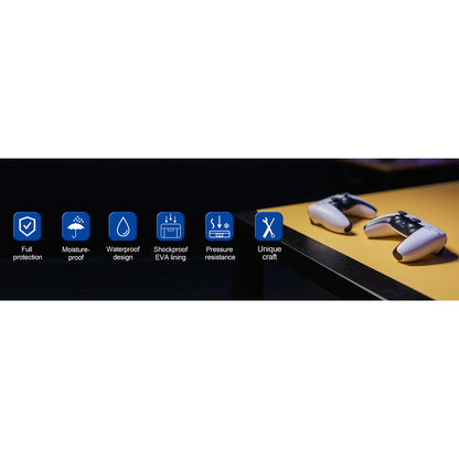 Hard Shell Carrying Case Organizer Compatible For Ps5 Game Console Travel Handbag Large Capacity Storage Bag Black and white 1110248