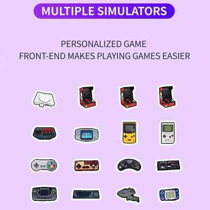 XU10 Retro Handheld Mini Game Console with 3000mAh Rechargeable Battery 3.5-Inch IPS Screen Controller White 128GB