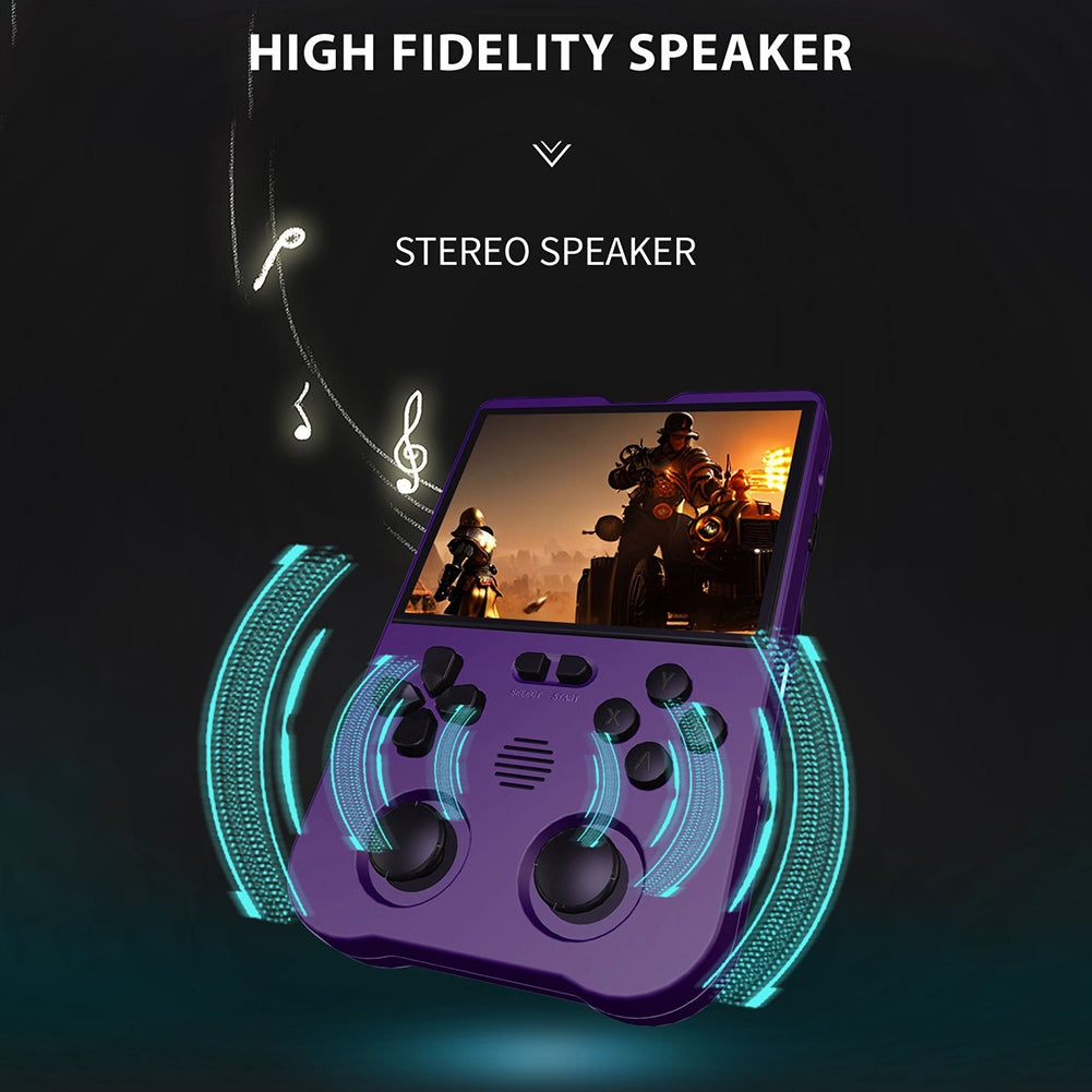 XU10 Retro Handheld Mini Game Console with 3000mAh Rechargeable Battery 3.5-Inch IPS Screen Controller White 128GB