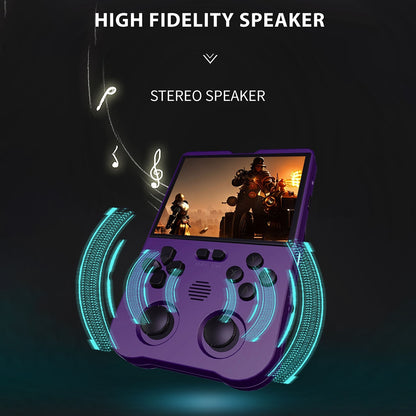 XU10 Retro Handheld Mini Game Console with 3000mAh Rechargeable Battery 3.5-Inch IPS Screen Controller White 128GB