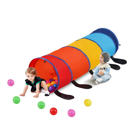 VEVOR Tienda de campaña con túnel de juego para niños pequeños, colorida oruga emergente para gatear, juguete para bebés o mascotas, regalo plegable para niños y niñas, juego de túnel de juego para interiores y exteriores, multicolor