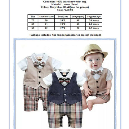 Pudcoco Hot Sale Newborn Gentleman Kid Baby Boy