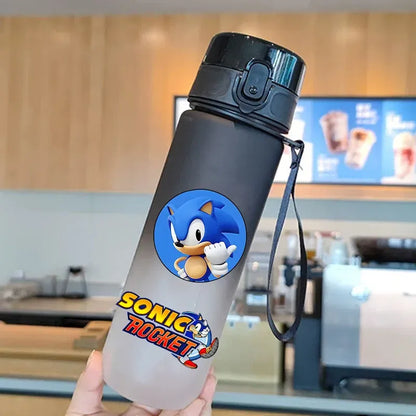 Color: Silver - new Sonic the Hedgehog Frosted Progressive Color Water Child Cup Outdoor Large Capacity Sport Flip Cover Drinking Birthday gift