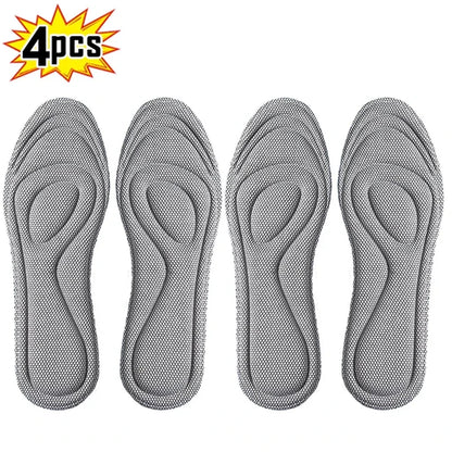 4Pcs Memory Foam Orthopedic Insoles for Shoes Antibacterial