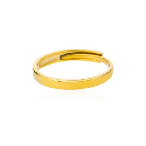Anillos de acero inoxidable 316L para mujer, color dorado, nunca se decoloran, de lujo. 