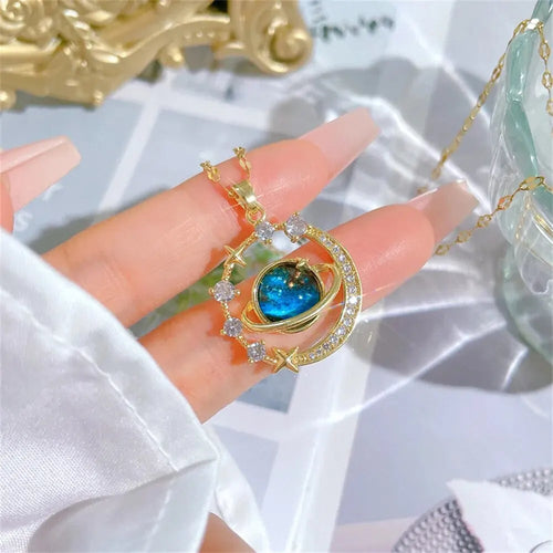 Exquisito Planeta Cielo Estrellado Luz Temperamento Lujoso Hermoso 