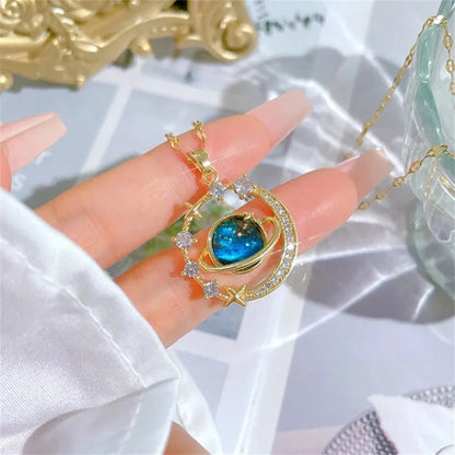 Exquisito Planeta Cielo Estrellado Luz Temperamento Lujoso Hermoso 