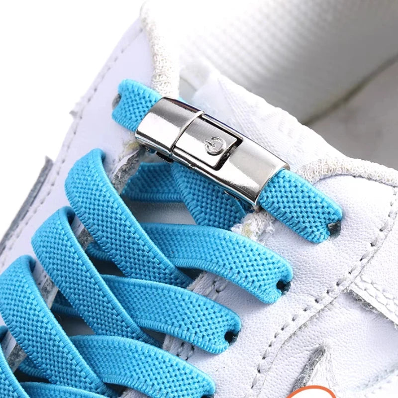8MM 2023 No Tie Shoe Laces Press Lock Shoelaces Without Ties Elastic