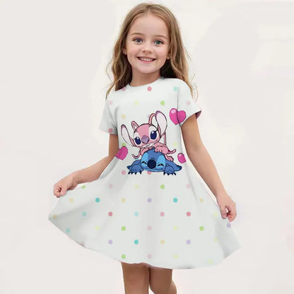 Color: Gold, Ships From: CHINA, Kid Size: 6 - Hot Sale Kids Girl Cosplay Snow Queen Top Disney Lilo & Stitch Princess Dress for 2-14 Years Girls Birthday Party Dresses