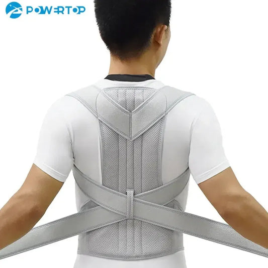 Color: Light Grey, Size: XL - Posture Corrector for Men and Women Back Posture Brace Clavicle Support Stop Slouching and Hunching Adjustable Back Trainer