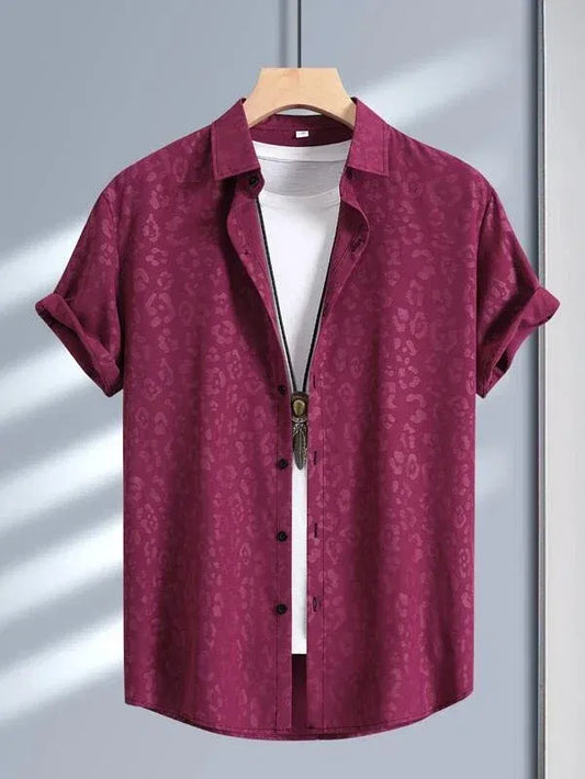 Color: PURPLE, Size: XXXL - Alternating Striped men's Shirts Summer Minimalist Shirts Beach Casual Style Short Sleeved Shirt Men's Hawaii Vacation Shirt