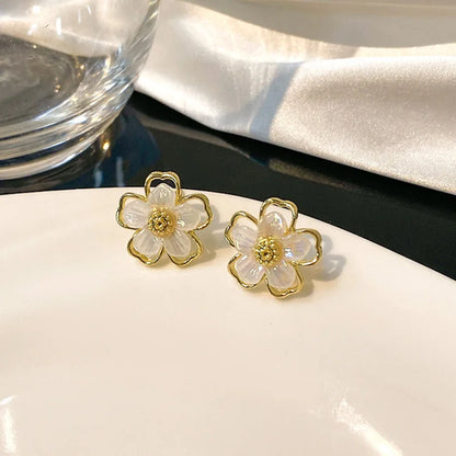 Pendientes de flores con nuevos temperamentos ZAKOL para mujeres y niñas, estilo coreano dulce. 