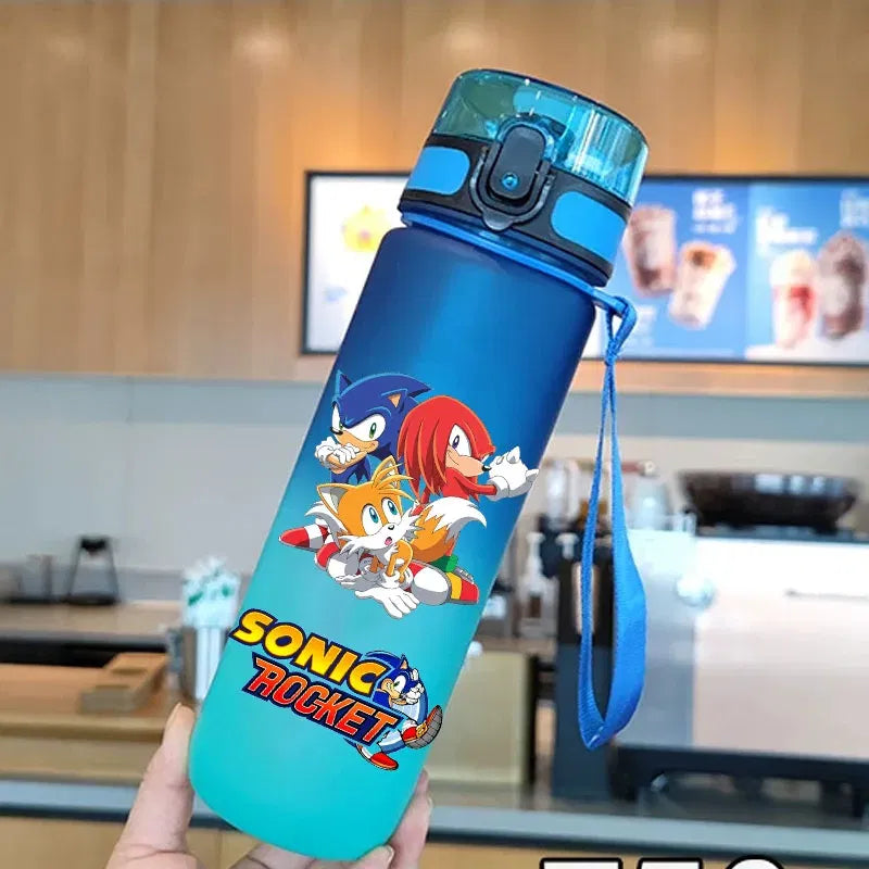 Color: Clear - new Sonic the Hedgehog Frosted Progressive Color Water Child Cup Outdoor Large Capacity Sport Flip Cover Drinking Birthday gift