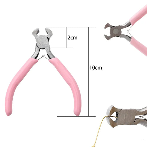 Cute Pink Color Handle Anti-slip Splicing and Fixing Jewelry Pliers