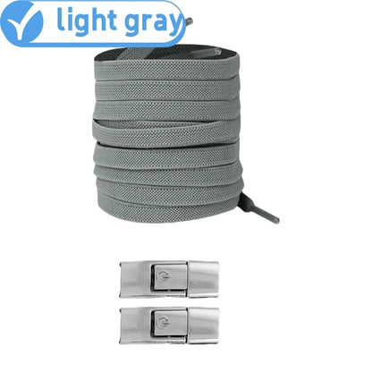 8MM 2023 No Tie Shoe Laces Press Lock Shoelaces Without Ties Elastic