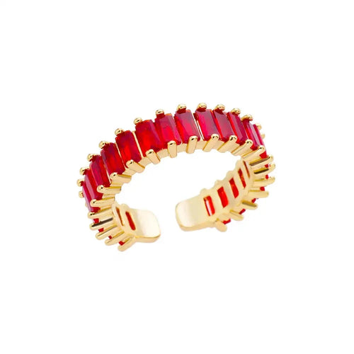 Anillos de acero inoxidable 316L para mujer, color dorado, nunca se decoloran, de lujo. 