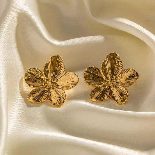 Nuevo pendiente de mariposa RAKOL de acero inoxidable de moda en oro de 18 quilates 