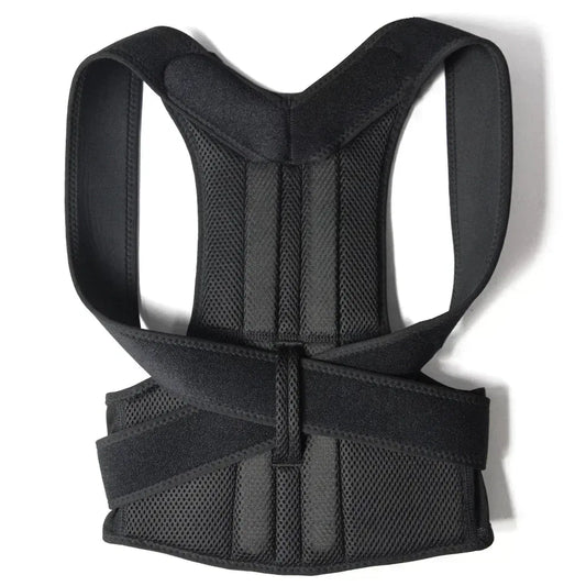 Color: black, Size: S - Alloy Rod Back Posture Corrector Orthotics Spine Side Bend Support the Shoulder Treatment Stent Orthodontic Belt Sports Safety
