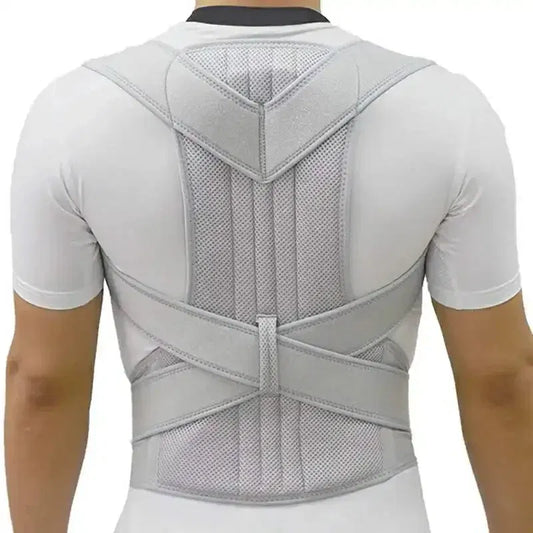 Color: Light Grey, Size: XL - Posture Corrector for Men and Women Back Posture Brace Clavicle Support Stop Slouching and Hunching Adjustable Back Trainer