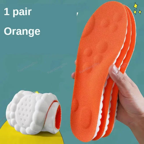 1Pair 4D Soft Shoes Insoles for Feet Plantar Fasciitis Insole Arch