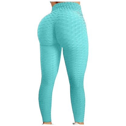 Color: Rose Red, Size: S - Women's Bubble Hip Lifting ExerciseYoga Pants Women  Fitness Running High Waist Gym Fitness Sports Flared Pant  Dance Trouers