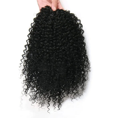 Color: T1B/30, Stretched Length: 20inches - Synthetic Short Afro Kinky Curly Ponytail Hair Piece for African American Ponytail Extension Afro Kinky Curly Ponytail for Women