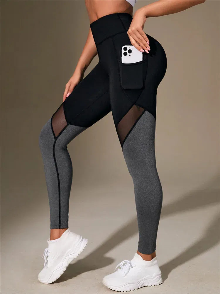 Size: S - Women Gym Yoga Butt Lifting Leggings High Waist Quick Dry Sports Pants With Elastic Waistband Exercise Trousers Workout Leggings