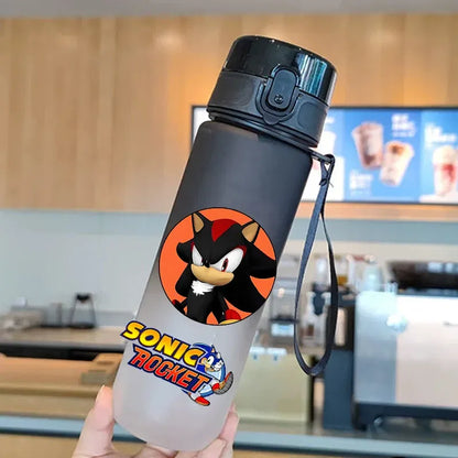 Color: GRAY - new Sonic the Hedgehog Frosted Progressive Color Water Child Cup Outdoor Large Capacity Sport Flip Cover Drinking Birthday gift