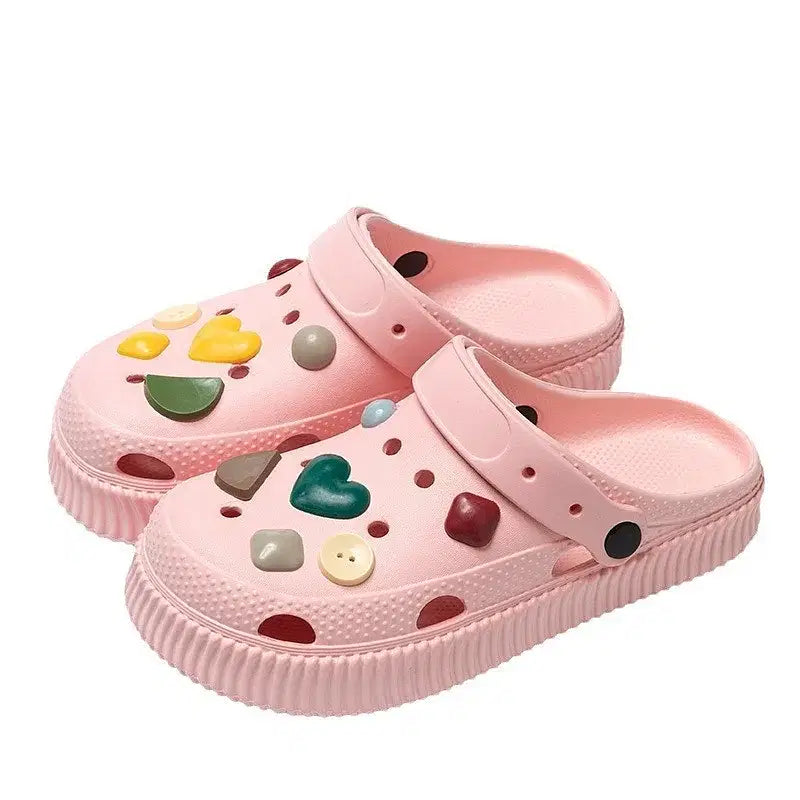 Color: Verde hierba, Talla del zapato: 38-39 - Zapatos con agujeros para niñas, para usar al aire libre, para parejas, bolsos, para la cabeza, para mujer, pantuflas geniales