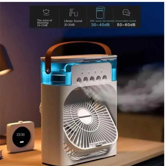 Ventilador 3 en 1 Aire acondicionado Hogar Niebla de agua Ventilador USB Pequeño Aire 