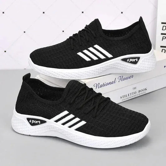 Color: negro, talla de calzado: 38-2025 Los últimos zapatos deportivos casuales para mujer coreanos más vendidos son zapatos para correr transpirables, livianos y de suela suave.