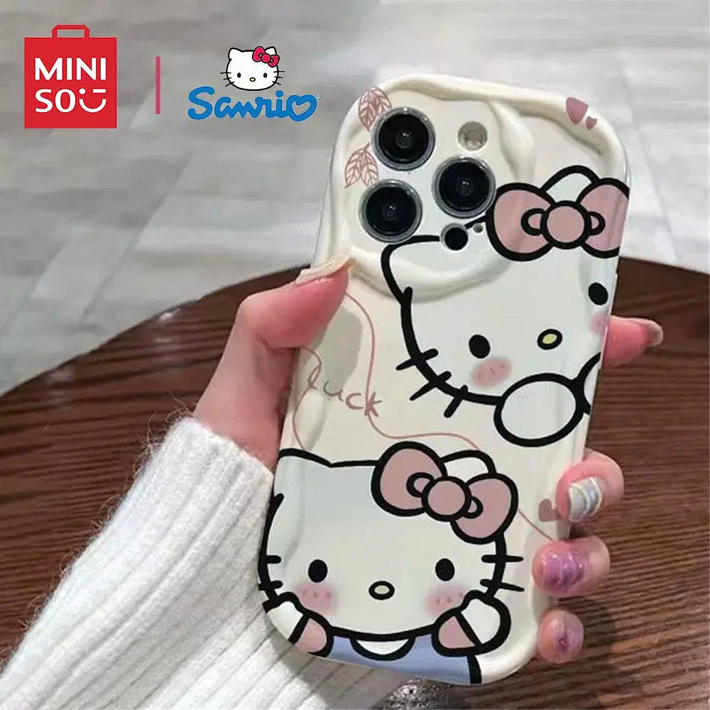 Color: BRIGHT PINK, Material: CANVAS - Miniso Sanrio Collaboration Hello Kitty Phone Case For  Samsung Galaxy S10 S20 S21 S22 S23 S24 FE Plus Ultra Note 20 Phone Case