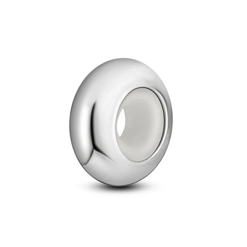 Dijes de cuentas espaciadoras de silicona de plata de ley 925 para joyería 