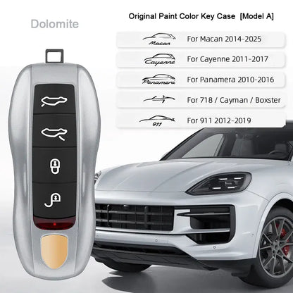 Nombre del color: MULTI - Para Porsche Cayenne 9ya 9yb Panamera 971 911 Targe Taycan Macan 95b Cayman 718 Boxster 2014-2025 Funda para llave inteligente de coche