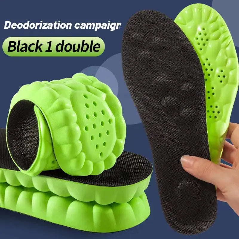 Sports Insole 4D Cloud Style Sweat Absorbing Breathable Thickened