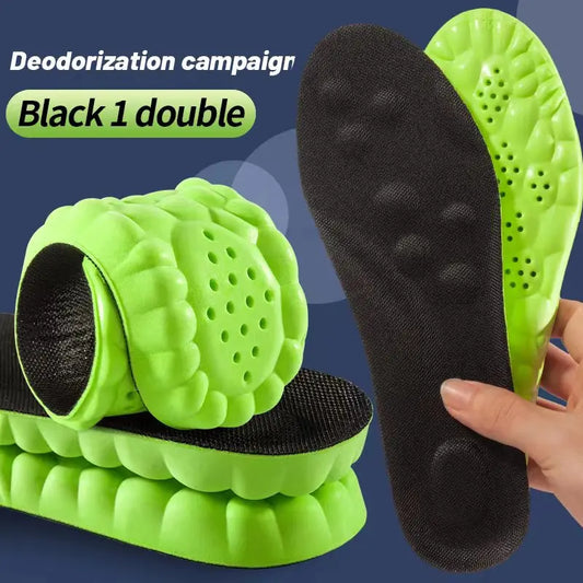 Sports Insole 4D Cloud Style Sweat Absorbing Breathable Thickened