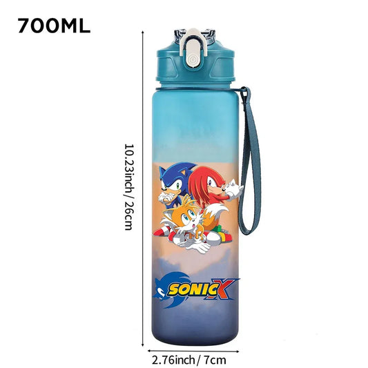 Color: green, Size: Other - sonic Large Capacity Sports Bottle Water bottle for kids Leak Proof Colorful Plastic Cup Drinking Outdoor Travel Portable Gym