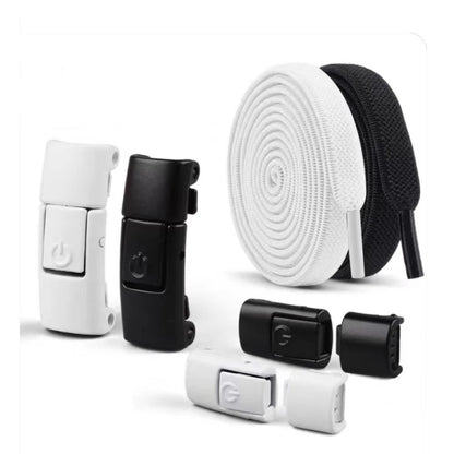 8MM 2023 No Tie Shoe Laces Press Lock Shoelaces Without Ties Elastic