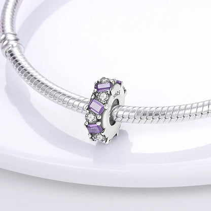 Dijes de cuentas espaciadoras de silicona de plata de ley 925 para joyería 