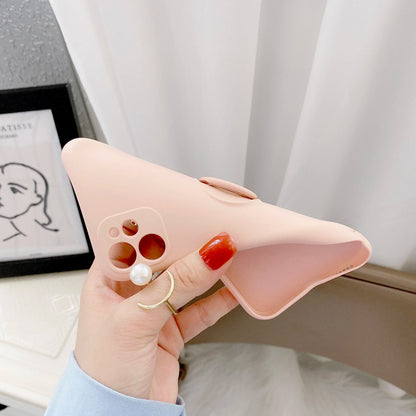 Material: Silicon, Color: Beige, Ships From: CN - With Ring Holder Shockproof Case For IPhone 15 14 13 12 11 Pro Xs Max Xr SE2/SE3 8 7 Plus Silicone TPU Soft Back Cover