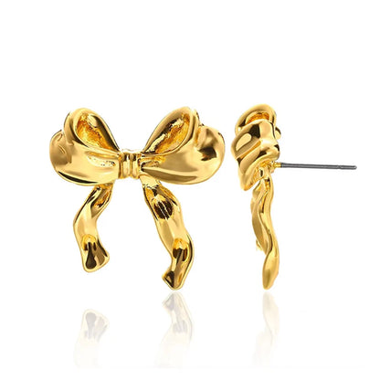 Vintage Summer Starfish Stainless Steel Stud Earrings For Women Simple