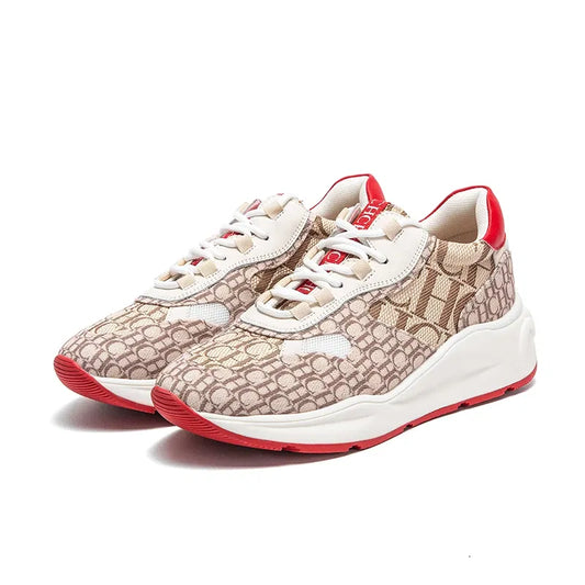 Color: Caqui, Talla del zapato: 39 - Diseño con estampado del alfabeto, zapatos planos nuevos para mujer, zapatos casuales de moda, sencillos, versátiles, ligeros y cómodos para mujer.