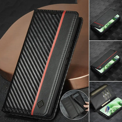 Color: Blue, Material: PVC - Carbon Fiber Leather Case for Samsung A14 A24 A34 A54 5G A13 A23 A33 A53 Galaxy A52 A72 A32 A12 A04S A02S Wallet Card Slot Cover